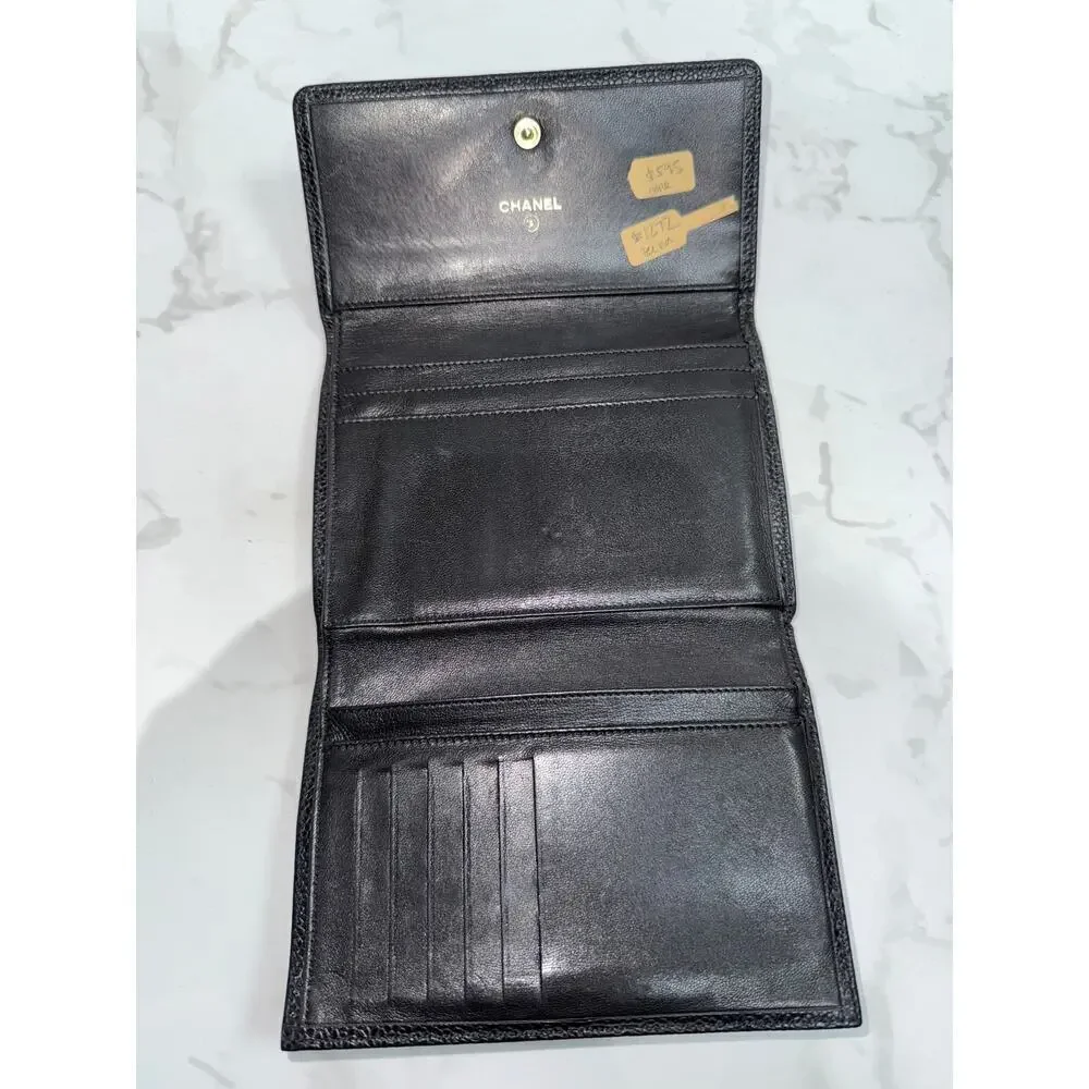 Chanel Caviar Leather Black Wallet